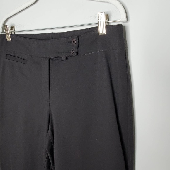 EILEEN FISHER Dark Charcoal Grey Stretch Straight Leg Pants Sz Small S - Picture 3 of 8
